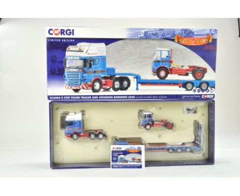 Corgi 1/50 Diecast Truck issue comprising No. CC13743 Scania R Step Frame Trailer with Atkinson Borderer Load in the livery o