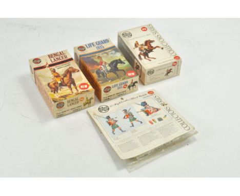 Airfix model figure kit group comprising 4 issues, Bengal Lancer, Life Guard and others. Complete.