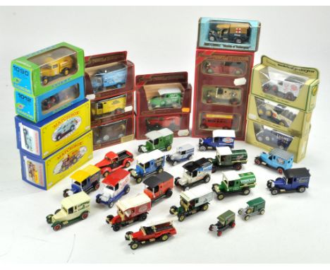 Matchbox Models of Yesteryear plus Eligor group of unboxed and boxed vehicles, some have been displayed. Mostly very good to 