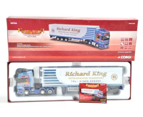 Corgi Diecast Model Truck issue comprising No. CC13731 Scania R Fridge Trailer in livery of Richard King. Appears to be compl