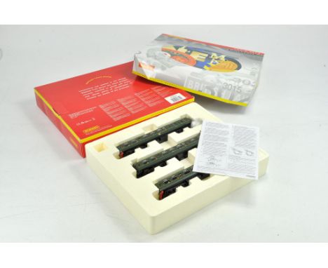 Hornby Model Railway issue comprising 3 Car DMU Locomotive. Appears very good.