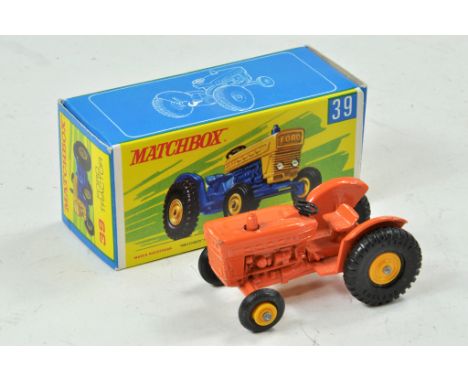 Matchbox Regular wheels No. 39C Ford Tractor. Orange with yellow wheels. Appears excellent with only minor marks present cont