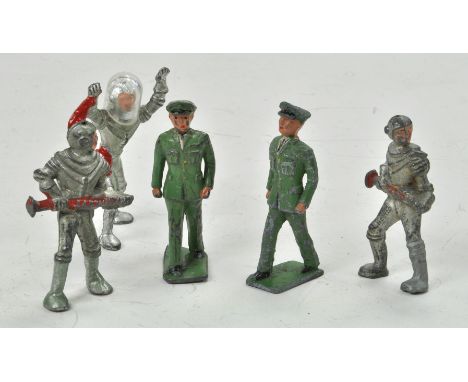 Crescent Lead Metal Dan Dare Miniature Figures plus Johillco Metal Space Issues. Some wear but still good and hard to find.