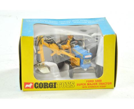 Corgi No. 74 Ford 5000 Super Major Tractor with Hydraulic Scoop. Appears excellent with little sign of wear in very good box,