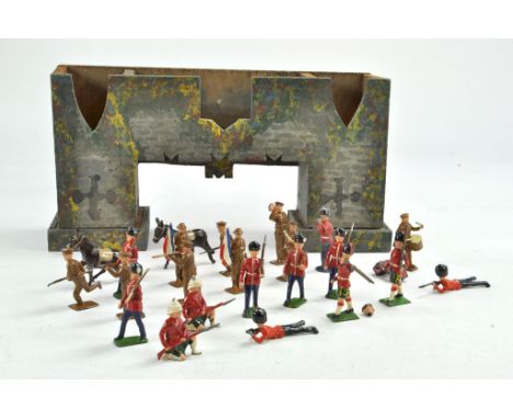 An assortment of early issue lead metal soldier figures, Britains / Johillco, from various sets. Generally good to excellent.