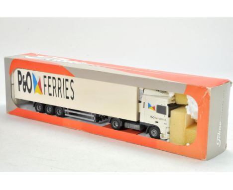Tekno Model Truck issue comprising DAF Fridge Trailer in the livery of P&amp;O. Appears good in worn box.