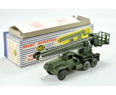 Dinky No. 667 Missile Servicing Platform Vehicle. Complete with inset and instruction leaflet. A lovely example, little or no