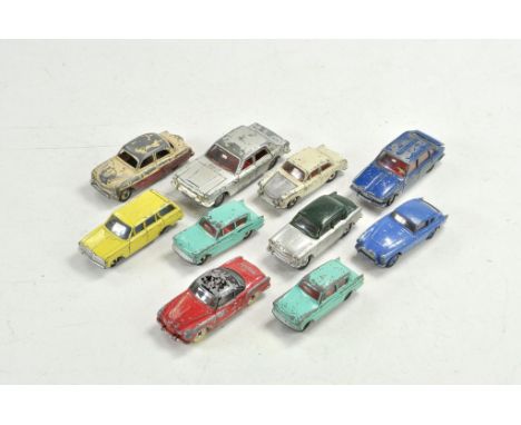 Assorted Dinky Worn and Restored Vintage Diecast group. Fair to excellent.