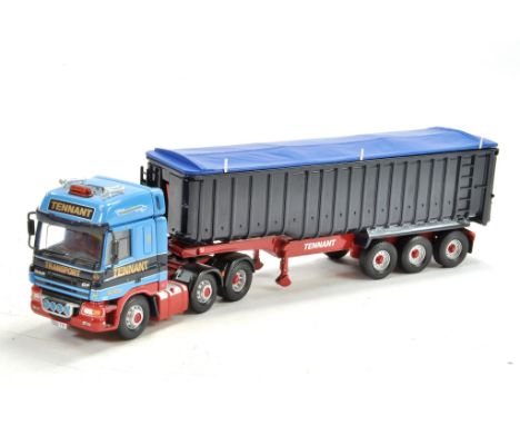 Corgi Diecast Model Truck issue comprising DAF Bulk Trailer in the livery of Tennant. No certificate or complete box. 
