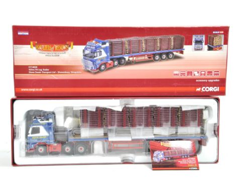 Corgi Diecast Model Truck issue comprising No. CC14026 Volvo Log Trailer in livery of Steve Swain. Appears to be complete, go