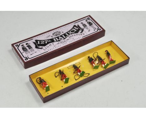 Britains Metal Figures Set comprising No. 8833 The 127th Baluch light infantry. Excellent with original box.