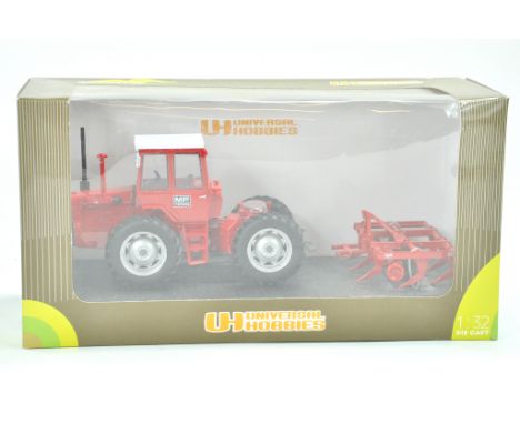Universal Hobbies 1/32 Farm issue comprising Massey Ferguson 1200 Tractor with cultivator. Excellent, secured in box, not dis