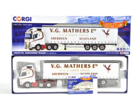 Corgi Diecast Model Truck issue comprising No. CC16003 Volvo FH Curtainside in livery of VG Mathers. Missing mirrors, fair to