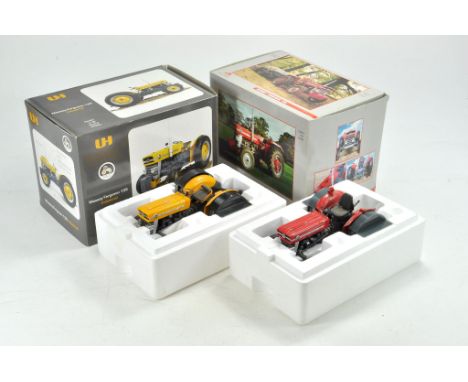 Universal Hobbies 1/16 Tractor duo comprising Massey Ferguson issues. Would benefit from a clean, plus some minor restoration
