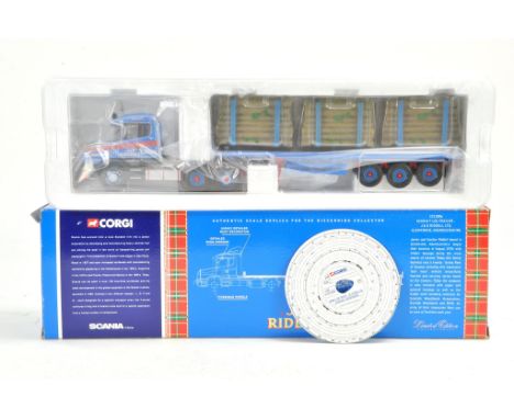 Corgi Diecast Model Truck issue comprising No. CC12806 Scania T Log Trailer in the livery of JG Riddell. Excellent and comple