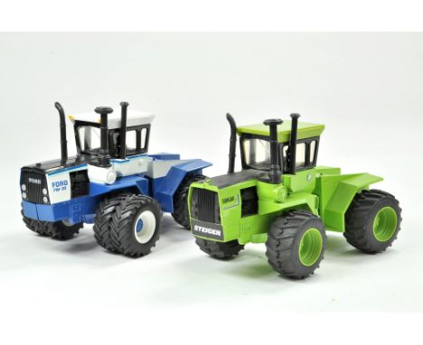 Britains 1/32 Farm issue comprising Ford FW30 Tractor on Duals plus Steiger Cougar. Previously on display, the models appear 