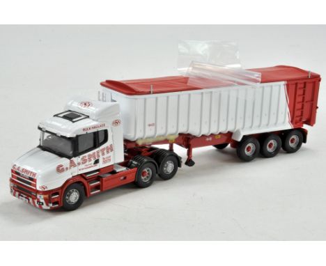 Corgi Diecast Model Truck issue comprising Scania T Bulk Trailer in the livery of GA Smith. No certificate or complete box. G