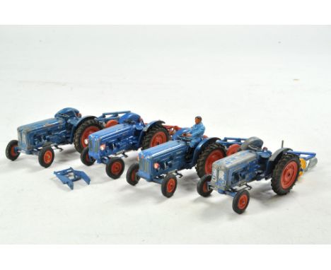 Britains group of Fordson Major Tractor issues including implements. Fair to Good.