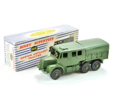 Dinky No. 689 Medium Artillery Tractor. Generally good to very good with some minor marks and wear throughout in good origina