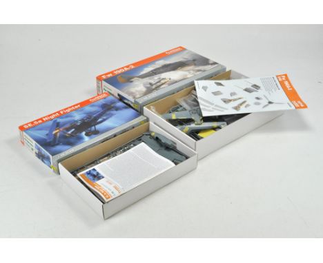 Duo of Eduard plastic model kits comprising Profi Pack SE Night Fighter plus FW190A2. Both appear complete with modeller pre-