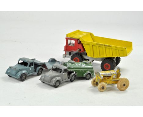 Dinky Aveling Barford Dump Truck plus Timpo vintage issues and American issue vintage tractor. Fair to good.