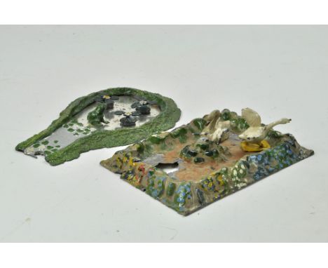 Johillco Lilly Pond with Lilies and Frog plus Britains similar issue. Some scarce items, with wear. 