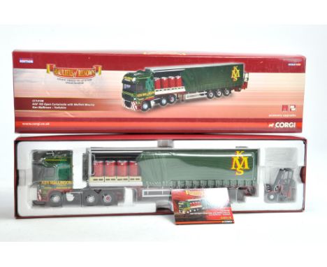 Corgi Diecast Model Truck issue comprising No. CC14108 DAF 105 Curtainside in livery of Ken Mallinson. Appears good in box.