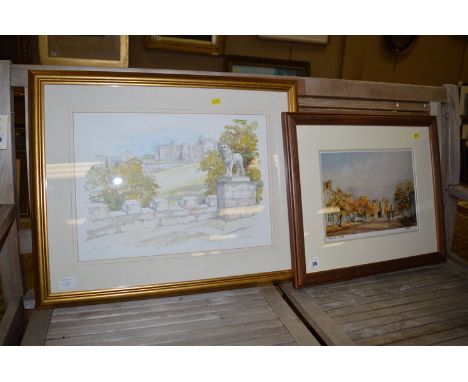 A colour print - "Alnwick Castle", signed artist's proof after Walter Holmes; together with - "Alnwick Castle", signed artist