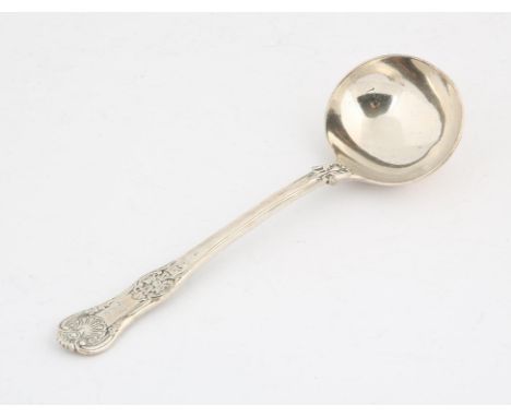 Victorian silver scroll rosette pattern sauce ladle, London 1845 (a rare pattern)     SILVER COLLECTION OF SIR RAY TINDLE CBE