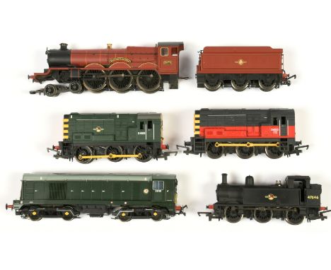 Unboxed Locomotives lot of Five: Hornby Jinty: 47646, Has DCC Decoder fitted, 2x Class 08s DCC Decoders also fitted, 1x Bachm