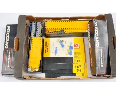Meccano 1970's Conversion Sets &amp; Instruction Manuals. Comprising 1973 Conversion Set 6X, 1975 Conversion Set 5X, all cont