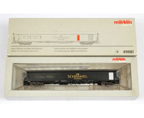 Marklin HO Gauge Ref 49981 Exhibition Car with electronic Music Circuit. Condition is Near Mint in Good Plus to Excellent box