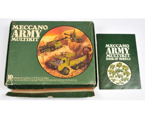 Meccano Army Multikit. Comes with instruction booklet &amp; used label sheet, contents are unchecked for correct qty. Conditi