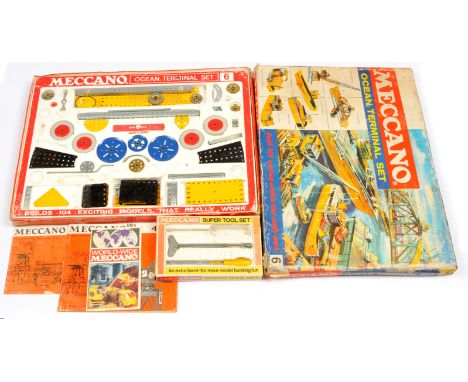 Meccano Ocean Terminal Set 6 + Supertool Set. Comprising terminal set with most components, contents unchecked, comes with in