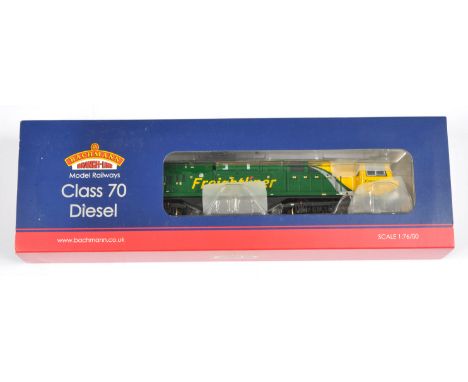 Bachmann OO Gauge Diesel Locomotive 31-586 of a Co-Co Class 70 No.70003 Freightliner in yellow and green livery, DCC ready, g