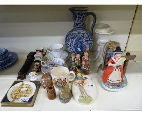 A large Mettlach jug, Doulton & Goebel ceramics, Princess Elizabeth locomotive etc