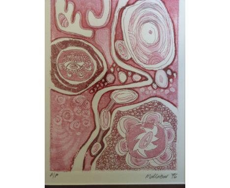 A gilt framed and glazed lithograph 'Speed', signed and dated Sarah Malabar 1996 (19.5cm x 14cm)