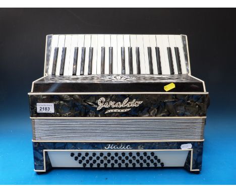 A Geraldo Standard 48 bass c1950 piano accordion, in black pearloid finish (with case)