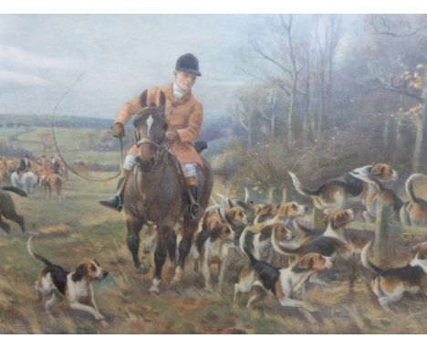 19thC coloured engravings and two oak framed hunting prints