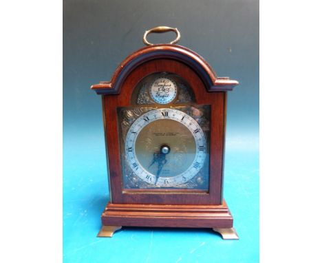 An Elliot, London small bracket clock in mahogany case with brass feet