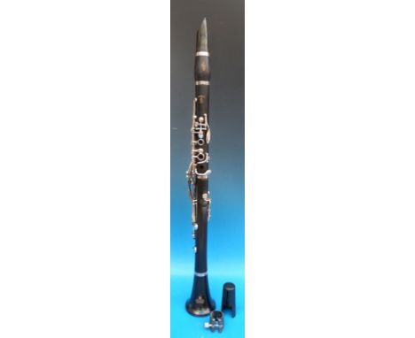 A Boosey and Hawkes Symphony 1010 clarinet, believed to be B flat, in original padded leather case