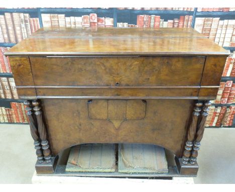 A c19th walnut cased reed organ/harmonium with foot pedal operated bellows (width 126cm) 