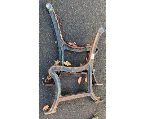 2 CAST IRON BENCH ENDS