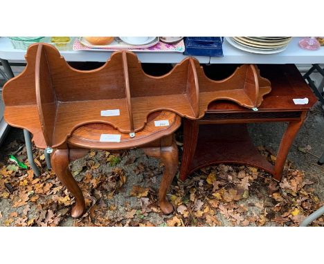 WOODEN WALL HANGING CORNER SHELF &amp; 2 MODERN COFFEE TABLES