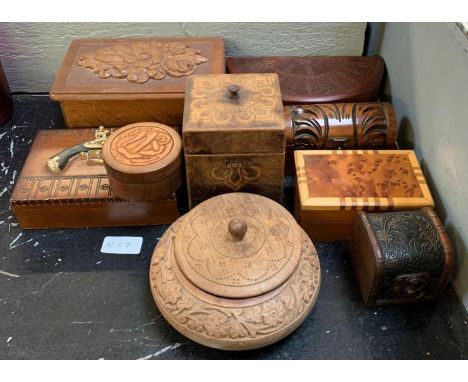 VARIOUS TRINKET BOXES &amp; WOODEN BOXES