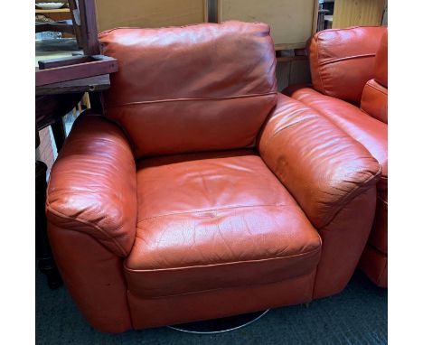 2 RETRO STYLE SAMBA SWIVEL CHAIRS, SAMBA 2 SEATER SOFA &amp; 2 SAMBA STORAGE STOOLS ALL IN TANGERINE