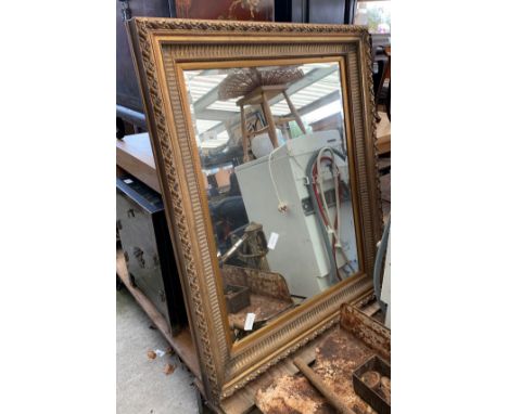 LARGE DECORATIVE GILT FRAMED MIRROR