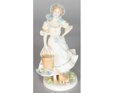 A ROYAL WORCESTER LIMITIED EDITION FIGURINE OF "THE MILKMAID" No. 532.