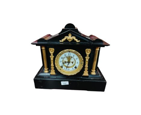 VICTORIAN SLATE MANTLE CLOCK 