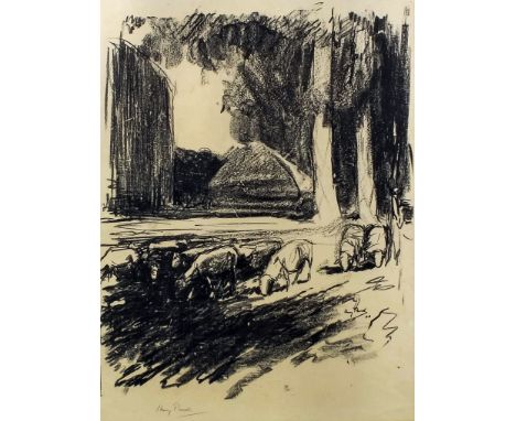 Harry Becker (1865-1928) - Lithograph - "Summertime", 1903, 16ins x 12.25ins, signed in pencil, framed and glazed